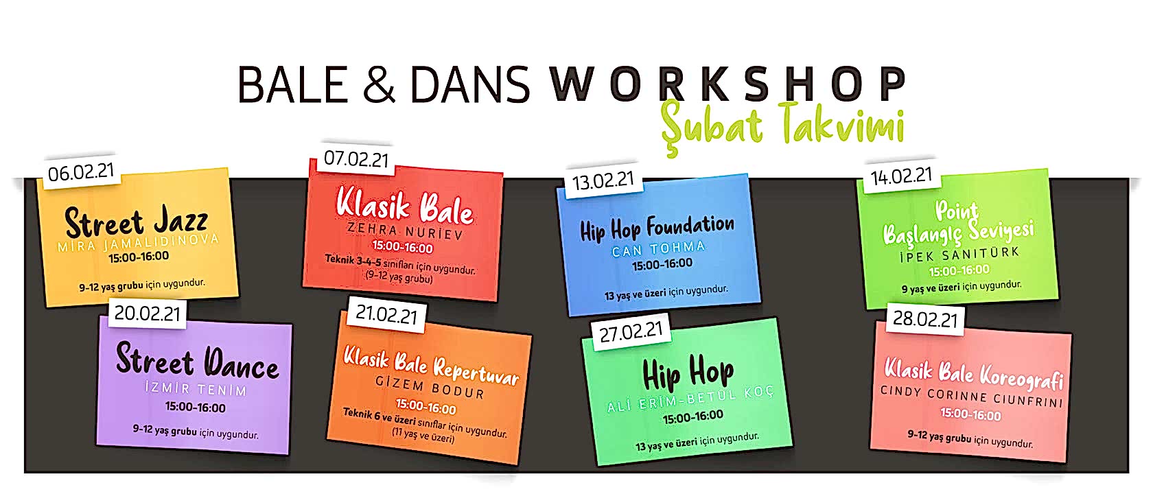 Online Bale ve Dans Workshop - Şubat Programı